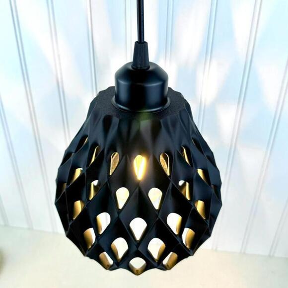 Geometric Pendant Light, Cone Pendant Lamp, Geometric Hanging Lamp - Picture 6 of 10